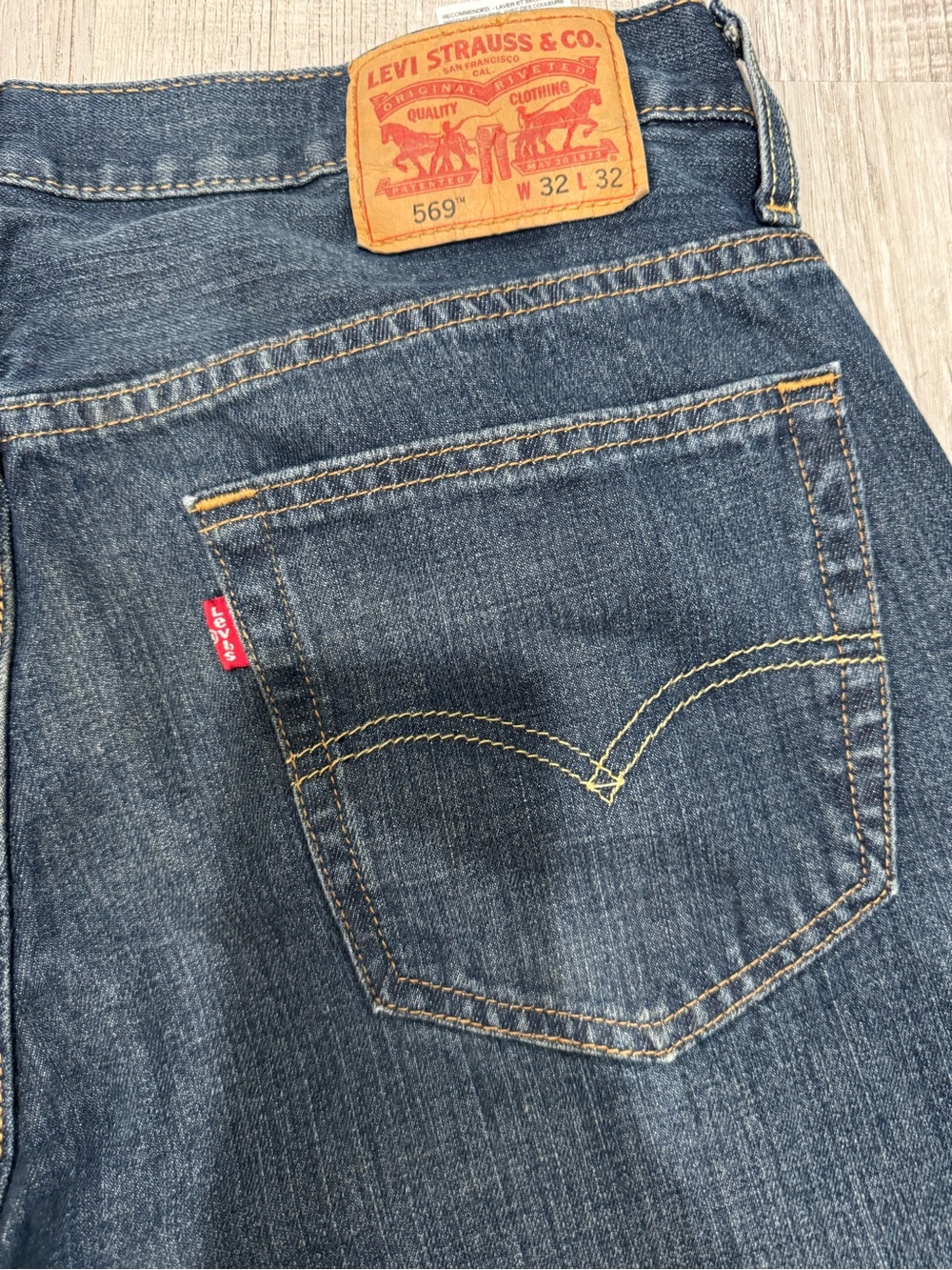 Levi's 569 Men's Jeans 32x32 Straight 100%cotton - Picture 5 of 14